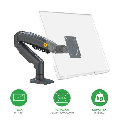 Imagem de Suporte North Bayou Nb F80 De Mesa Para Tv Monitor De 17 Até 30 Preto