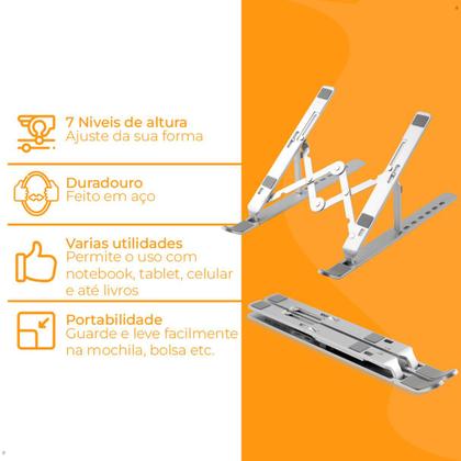 Imagem de Suporte Note Apoio Notebook Laptop Computador Mesa Universal