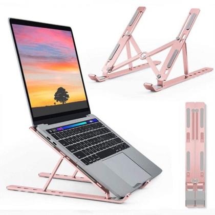 Imagem de Suporte notebook articulado laptop portatil ergonomico slim dobravel base ajustavel tablet antiderrapante mesa bancada e