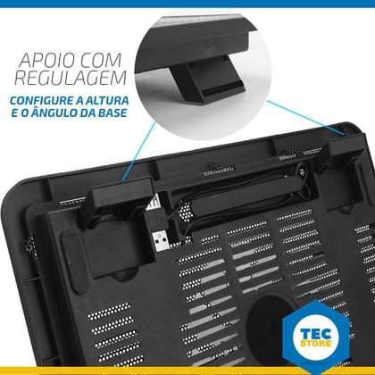 Imagem de Suporte Notebook Cooler Base Com Ventilação Apoio Mesa Usb