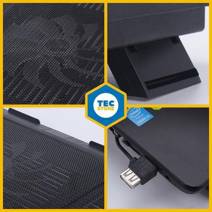 Imagem de Suporte Notebook Cooler Base Com Ventilação Apoio Mesa Usb