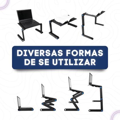 Imagem de Suporte Notebook Cooler Base Com Ventilação Apoio Mesa Usb