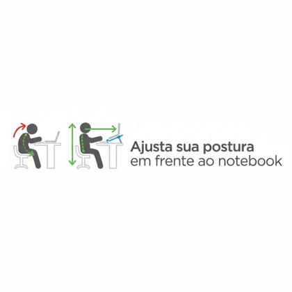 Imagem de Suporte Notebook Ergonômico Base Tablet Dobrável Aço Cromado