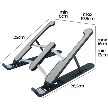 Imagem de Suporte Notebook Netbook Ergonômico Dobrável Ajustável