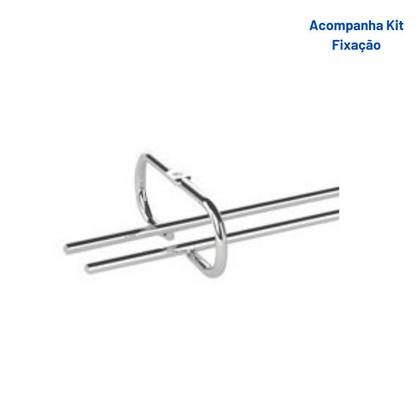 Imagem de Suporte Organizador Armário Porta Taças 36cm Cromado Teto