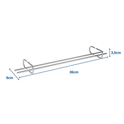 Imagem de Suporte Organizador Armário Porta Taças 36cm Cromado Teto