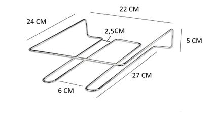 Imagem de Suporte Organizador De Armário Porta Taça Encaixe Duplo N079 - Niquelart