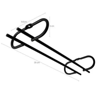 Imagem de Suporte Organizador De Armário Porta Taças De Vinho Preto fosco 250mm - PTR250