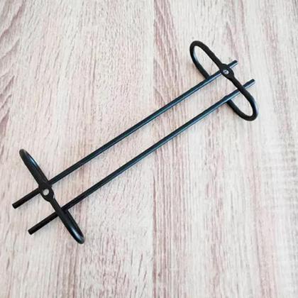 Imagem de Suporte Organizador De Armário Porta Taças De Vinho Preto fosco 250mm - PTR250