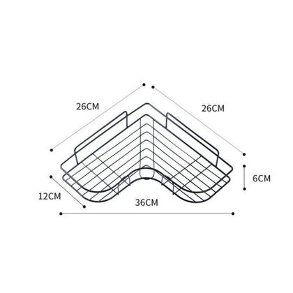 Imagem de Suporte Organizador De Canto, Prateleira De Banheiro com Adesivo Para Parede 1 Peça G MS811