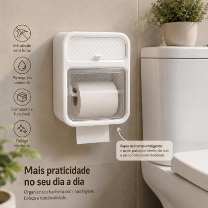 Suporte Organizador de Papel Higiênico Suporte Fixação Adesiva - TOP