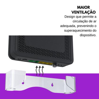Imagem de Suporte Organizador de Parede Compatível com Modem Roteador Wi-Fi Internet Vivo Fibra - ARTBOX3D