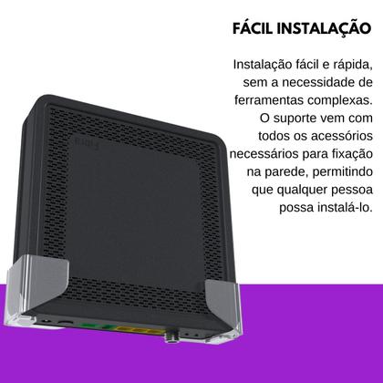 Imagem de Suporte Organizador de Parede Compatível com Modem Roteador Wi-Fi Internet Vivo Fibra - ARTBOX3D