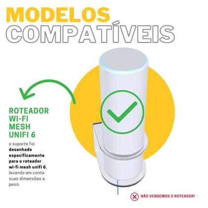 Imagem de Suporte Organizador de Parede Compatível com Roteador Modem Wi-Fi Mesh Unifi 6