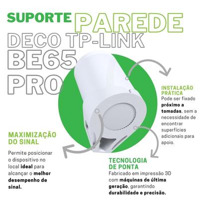 Imagem de Suporte Organizador de Parede Compatível com Roteador Modem Wi-Fi Tp-link Deco BE65 Pro BE11000