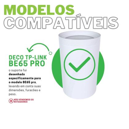 Imagem de Suporte Organizador de Parede Compatível com Roteador Modem Wi-Fi Tp-link Deco BE65 Pro BE11000
