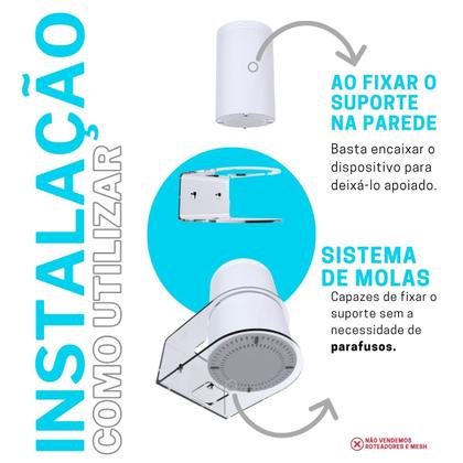 Imagem de Suporte Organizador de Parede Compatível com Roteador Modem Wi-Fi Tp-link Deco BE65 Pro BE11000