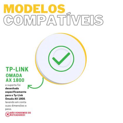 Imagem de Suporte Organizador de Parede Compatível com Roteador Modem Wi-Fi Tp-Link Omada AX 1800