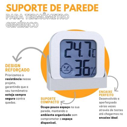 Imagem de Suporte Organizador de Parede Compatível com Termômetro Digital Ambiente Genérico