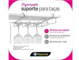 Imagem de Suporte organizador de taças suspenso encaixe cromado - Passerini
