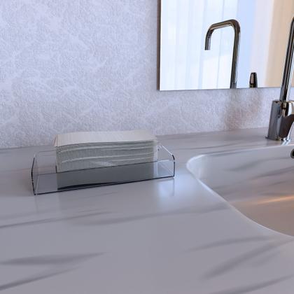 Imagem de Suporte Organizador Multiuso de Pia Lavabo Banheiro para Papel Toalha e Objetos