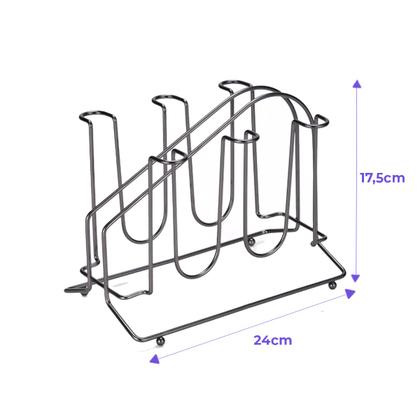 Imagem de Suporte Organizador Para 6 Copos Escorredor Aço Galvanizado