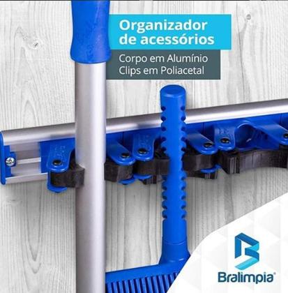 Imagem de Suporte Organizador para Vassouras e Rodos Bralimpia