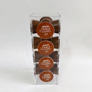 Imagem de Suporte Organizador Porta capsulas Dolce Gusto Torre 16 Capsulas Acrílico Transparente