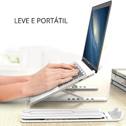 Imagem de Suporte p/ Notebook Ajustável Ergonômico Dobrável Regulável