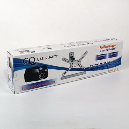 Imagem de Suporte P/ Projetor Branco Universal Ajustável 3 e 4 Furos Data Show Todas marcas e modelos até 30Kg