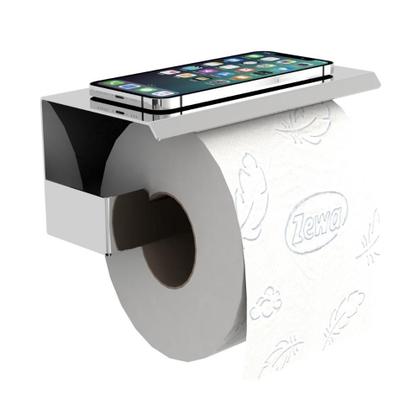 Imagem de Suporte Papel Higiênico Adesivo Colar Na Parede Inox ELG