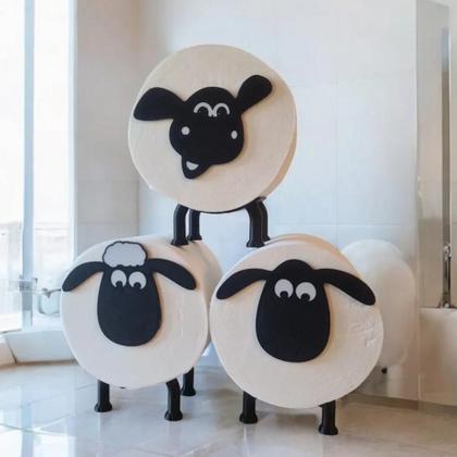 Imagem de Suporte Papel Higiênico Ovelha Shaun Banheiro Decoração