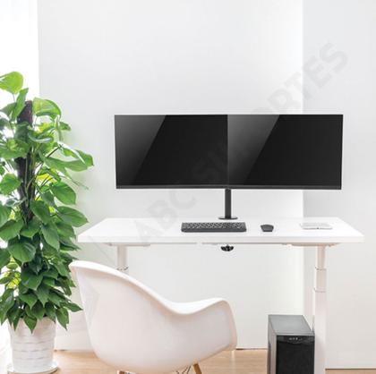 Imagem de Suporte para 02 Monitores Articulado com Garra/Morsa Para Mesa 13 à 32 Polegadas - Vinik SM-341C