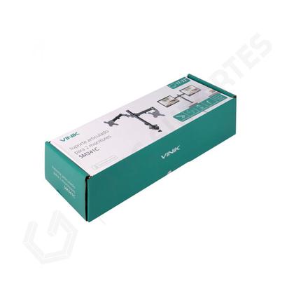 Imagem de Suporte para 02 Monitores Articulado com Garra/Morsa Para Mesa 13 à 32 Polegadas - Vinik SM-341C