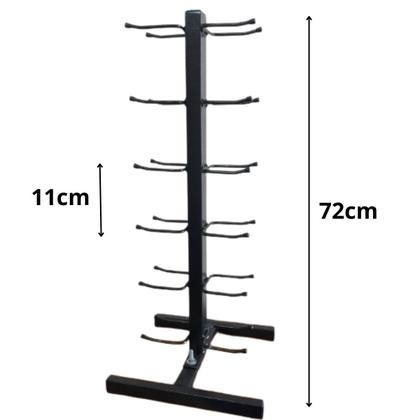 Imagem de Suporte para 12 Halteres Torre completo de piso chão