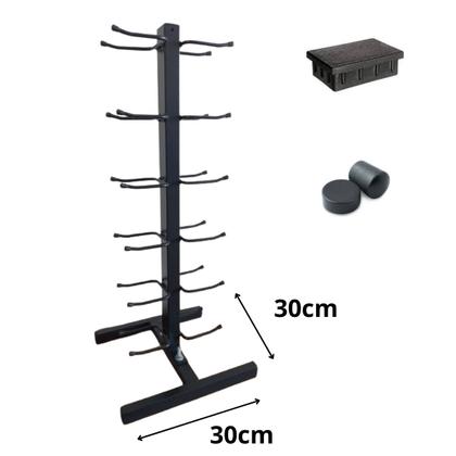 Imagem de Suporte para 12 Halteres Torre completo de piso chão