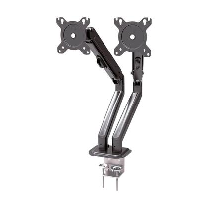 Imagem de Suporte para 2 Monitores 17" a 32" PIX, Braço Mecânico, Ajustável, Morsa, Preto - PX-25