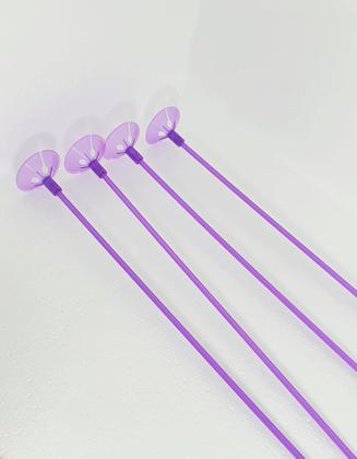 Imagem de Suporte para balao/pega balao roxo fluorescente 30 cm
