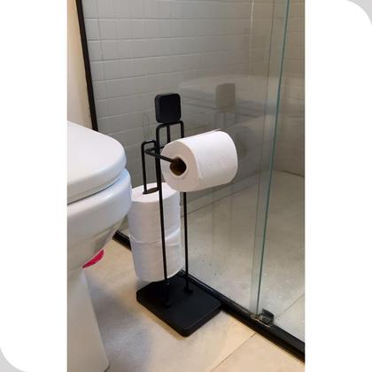 Imagem de Suporte Para Banheiro Dispenser De Papel Higienico Rolo Chão