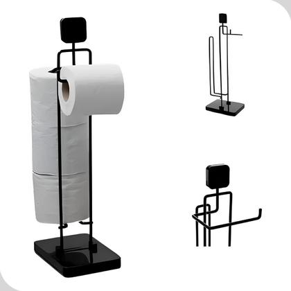 Imagem de Suporte Para Banheiro Dispenser De Papel Higienico Rolo Chão