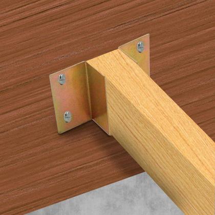 Suporte Para Barra de Cama 24 X 50 Mm Zincado Amarelo - Mark Imagem de Suporte Para Barra de Cama 24 X 50 Mm Zincado Amarelo