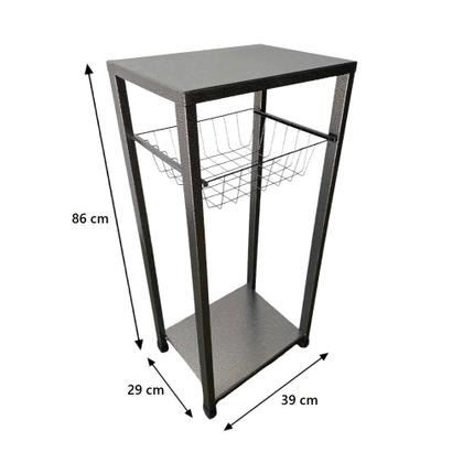 Imagem de Suporte Para Bebedouro Galão De Água 20 Litros De Chão Base Filtro De Agua Com Cesto Removível Em Aço Reforçado