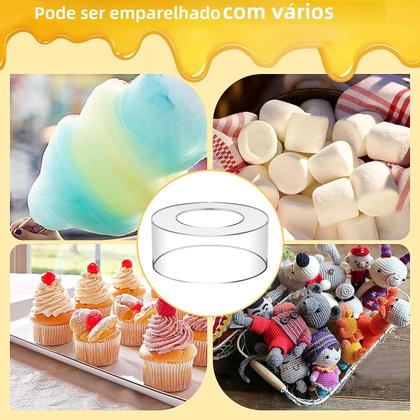 Imagem de Suporte para Bolo de Acrílico Transparente - Base Recarregável - 2 Peças - Ideal para Casamentos e Aniversários