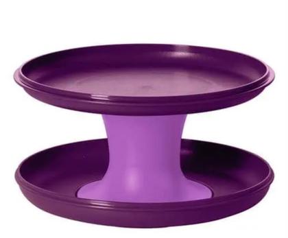 Imagem de Suporte para bolos, fruteira, petisqueira roxa da tupperware
