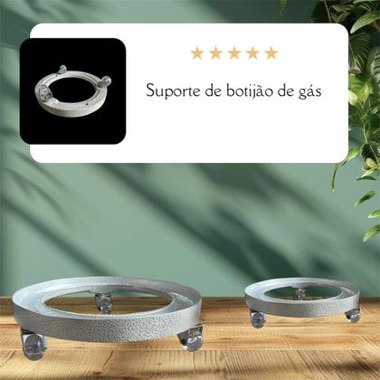Imagem de Suporte Para Botijão De Gás Em Aluminio gel branco