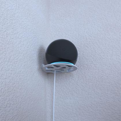 Imagem de Suporte para Canto de Parede Tipo Bandeja Compatível com Amazon Alexa Echo Pop Echo Spot e Echo Dot 4 e 5