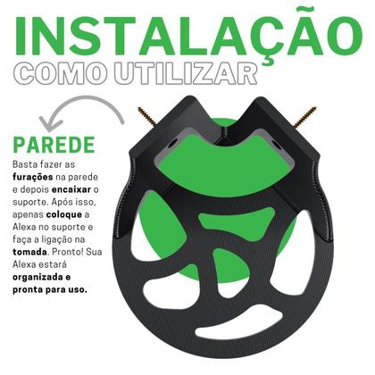Imagem de Suporte para Canto de Parede Tipo Bandeja Compatível com Amazon Alexa Echo Pop Echo Spot e Echo Dot 4 e 5