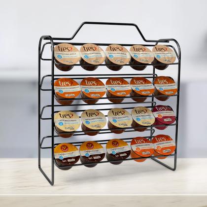 Imagem de Suporte para Cápsulas 3 Corações Preto - Ideal para Amantes de Café que Buscam Praticidade