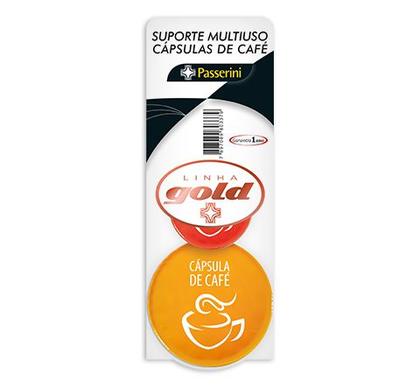 Imagem de Suporte Para Capsulas de Café Triplo Aço Cromado Nespresso 2 Cores