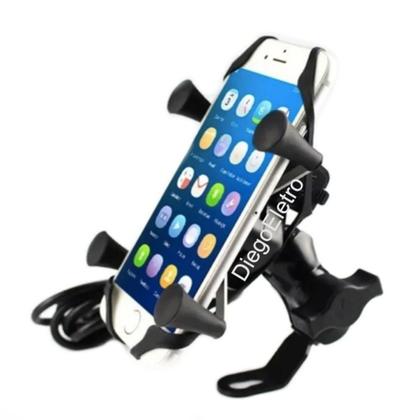 Imagem de Suporte Para Colocar O Celular Na Moto Com Carregador